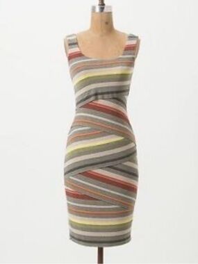 Anthropologie Bailey 44 Multicolor Striped Sleeveless Midi Dress